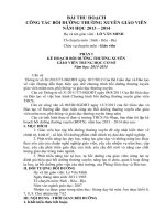 bài thu hoạch thường xuyên giáo viên năm học 2013 2014 trường thcs nà nhạn tổ chuyên môn sinh hóa địa