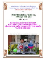 Sử dụng năng lượng hỗn hợp khí cháy của giàn khoan dầu hỏa để đun nước biển thành nước tinh khiết và muối sinh học