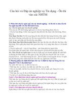 Câu hỏi và Đáp án nghiệp vụ Tín dụng - Ôn thi vào các NHTM