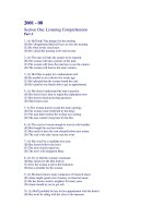 Section One: Listening Comprehension Part A