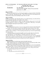 Đề thi giáo viên dạy giỏi môn Hóa học tỉnh Bình Định năm học 2005 – 2006.