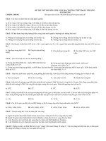 Đề thi thử đại học môn Sinh học lần 3 năm 2014 Trường THPT Đoàn Thượng, Hải Dương