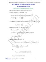 Tính thể tích khối đa diện bằng phép tính tọa độ không gian