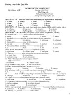 ĐỀ THI THỬ TỐT NGHIỆP THPT MÔN ANH và đáp án