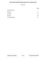 Một số phương pháp điển hình giải phương trình và hệ phương trình