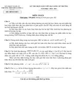 Đề và Đáp án đầy đủ GV giỏi môn Toán