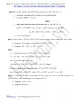 Các bài toán chứng minh tính vuông góc