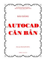 bài giảng auto cad căn bản