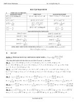 lớp 11: BÀI TẬP ĐẠO HÀM