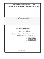 BÀI TẬP NHÓM MÔN HỌC KỸ THUẬT LẬP TRÌNH