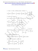 Đề và đáp án về phương trình bậc nhất đối với sin và cos