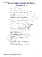 Đề và đáp án về phương trình đẳng cấp bậc 2, bậc 3 đối với sin