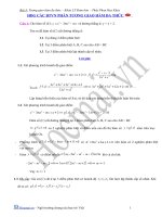 Đề và đáp án về sự tương giao của hàm đa thức