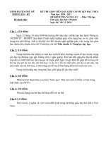 Đề thi giáo viên dạy giỏi môn Thể dục (2010-2011) - Huyện Phù Mỹ.