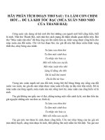 mùa xuân nho nhỏ của thanh hải