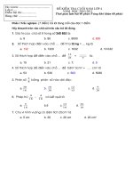 De kiem tra cuoi nam mon toan lop 4