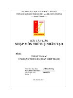 bài tập lớn môn trí tuệ nhân tạo đề tài thuật toán a ứng dụng trong bài toán ghép tranh