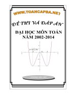 Đề thi và đáp án toán 2002-2014