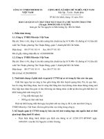 BÁO cáo QUẢN lý CHẤT THẢI NGUY hại của CHỦ NGUỒN THẢI CTNH công ty tnhh mycrolis việt nam