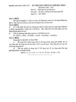 Đề thi giáo viên dạy giỏi môn Hóa học huyện Phù Cát năm học 2006 – 2007