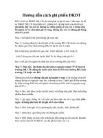 HƯỚNG DẪN CÁCH GHI PHIẾU DKDT