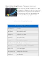 76 cách sử dụng phím tắt trong win vista