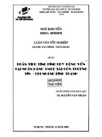 Phân tích tình hình huy động vốn tại Ngân hàng TMCP Sài Gòn Thương Tín  Chi nhánh Bình Thạnh