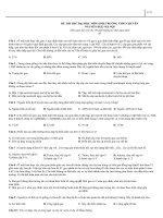 Đề thi thử đại học môn Sinh 2014 trường THPT Chuyên Nguyễn Huệ - Hà Nội