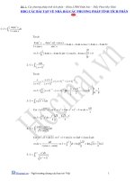 Các phương pháp tính tích phân