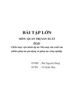 CHIẾN lược vận HÀNH dự án NHÀ máy sản XUẤT sản PHẨM GĂNG TAY GIA DỤNG và GĂNG TAY CÔNG NGHIỆP