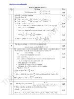 Đáp án thi HSG cấp trường