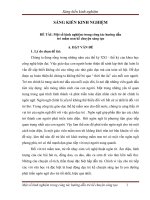 I. ĐẮT VẤN ĐỀ 1. Lý do chọn đề tài: Văn học là người bạn, là nhu cầu không thể thiếu được đối với đời sống con người. Đặc biệt đối với trẻ mầm non, văn học có khả năng mở ra cho trẻ thế giới hiểu biết về thế giới mọi vật xung quanh.  Cho trẻ làm quen với 