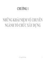 những khái niệm về chuyên ngành tổ chức xây dựng