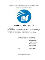 THIẾT KẾ WEBSITE BÁN HÀNG LƯU NIỆM TRỰC TUYẾN SỬ DỤNG MÃ NGUỒN MỞ JOOMLA