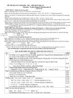 ĐỀ KIỂM TRA HÓA HỌC LỚP 10