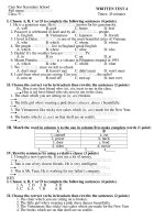 Bài kiểm tra so 4 tiếng anh (