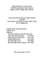 bài tập lớn kỹ thuật thực phẩm chủ đề sấy băng tải tôm nguyên liệu năng suất 1000kg trên giờ