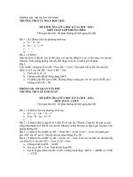 ĐỀ KT GIỮA KỲ II TOÁN 8 NH 2010 - 2011