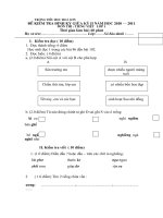 De KT gia ky 2 mon TV lop 1 NH 10 - 11