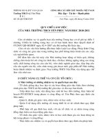 Noi quy, quy che cua truong THCS Yen Phuc nam hoc 2010-2011