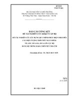 ĐỀ TÀI: NGHIÊN CỨU XÂY DỰNG QUY TRÌNH PHÁT HIỆN THEO DÕI CÁC HIỆN TƯỢNG THỜI TIẾT NGUY HIỂM: TỐ, LỐC, MƯA ĐÁ, MƯA LỚN CỤC BỘ