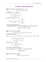 Các phương pháp giải nhanh hàm số