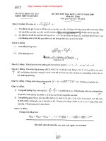 Đề- đáp án thi thử lần 4-ĐHSP