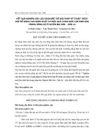 Kết quả nghiên cứu lựa chọn một số giải pháp kỹ thuật thích hợp để nâng cao năng suất và hiệu quả chăn nuôi lợn sinh sản trong nông hộ ở huyện Mai Sơn - Sơn La