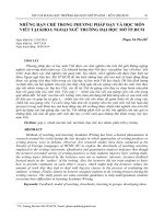 Những hạn chế trong phương pháp dạy và học môn viết tại khoa ngoại ngữ trường Đại học Mở TP. Hồ Chí Minh