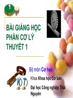 BÀI GIẢNG HỌC PHẦN CƠ LÝ THUYẾT 1