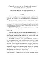 Kết quả điều tra đánh giá tình hình chăn nuôi ngựa bạch tại hữu kiên - chi lăng - lạng sơn