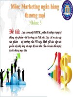 BÁO CÁO ĐỀ TÀI-LỰA CHỌN MỘT NHTM,PHÂN TÍCH THỰC TRẠNG HỆ THỐNG SẢN PHẨM-THỊ TRƯỜNG CỦA NH NÀY