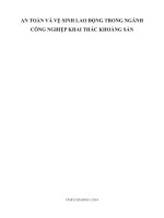 AN TOÀN VÀ VỆ SINH LAO ĐỘNG TRONG NGÀNH CÔNG NGHIỆP KHAI THÁC KHOÁNG SẢN