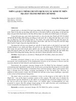 Nhìn lại quá trình chuyển dịch cơ cấu kinh tế trên địa bàn Thành phố Hồ Chí Minh